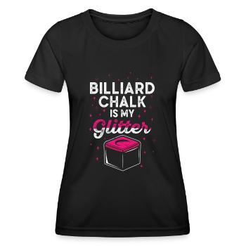 Pocketologist Billard Pool Billard 8 Weiblicher - Frauen Funktions-T-Shirt - Schwarz - Vorne - AI Model Female 172 light (172cm)