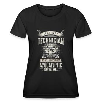 Auto Body Technician Post Apocalyptic Survival - Women's Functional T-Shirt - black - Front - AI Model Female 172 light (172cm)