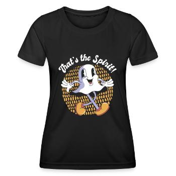 Ghost Spirit Hilarious Cute Friends Pun - Women's Functional T-Shirt - black - Front - AI Model Female 172 light (172cm)