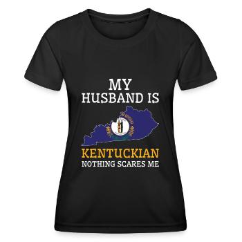 Rien ne me fait peur Kentuckian mari Kentucky - T-shirt sport Femme - noir - Devant - AI Model Female 172 light (172cm)