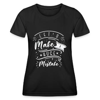 Énorme erreur Citations d’imperfection de l’art de la ligne - T-shirt sport Femme - noir - Devant - AI Model Female 172 light (172cm)