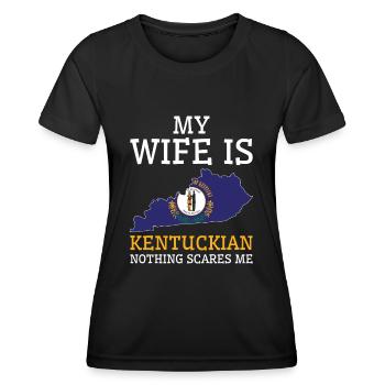 Rien ne me fait peur femme du Kentucky - T-shirt sport Femme - noir - Devant - AI Model Female 172 light (172cm)