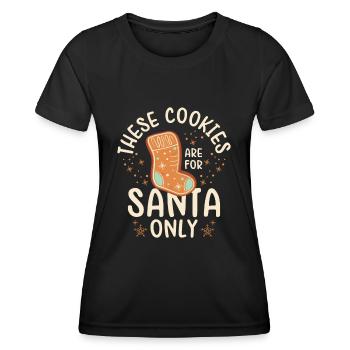 Christmas Cookies Holiday Baking Foodie Dessert - Women's Functional T-Shirt - black - Front - AI Model Female 172 light (172cm)