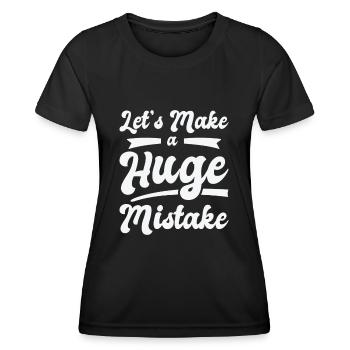 Énorme erreur Citations d’imperfection de l’art de la ligne - T-shirt sport Femme - noir - Devant - AI Model Female 172 light (172cm)