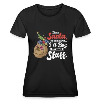 Lieber Weihnachtsmann Weihnachtsgeschenk-Feier - Frauen Funktions-T-Shirt - Schwarz - Vorne - AI Model Female 172 light (172cm)