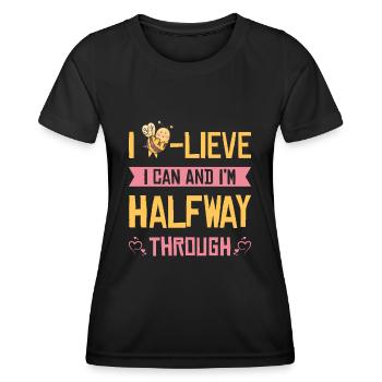 Chemises de test d’abeilles pour les participants au test - T-shirt sport Femme - noir - Devant - AI Model Female 172 light (172cm)