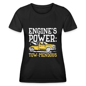 Tow Truck Driver Trucking Engine Operator Trucker - Women's Functional T-Shirt - black - Front - AI Model Female 172 light (172cm)