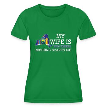 Rien ne me fait peur New York femme New York - T-shirt sport Femme - vert - Devant - AI Model Female 172 dark (172cm)