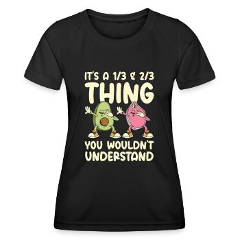 Keto-Diät Avocado Obst Ketogene Ernährung Fleisch - Frauen Funktions-T-Shirt - Schwarz - Vorne - AI Model Female 172 light (172cm)