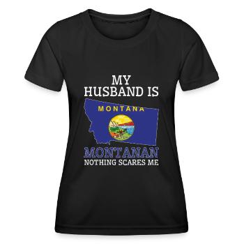 Nichts macht mir Angst Montanan Husband Montana - Frauen Funktions-T-Shirt - Schwarz - Vorne - AI Model Female 172 light (172cm)