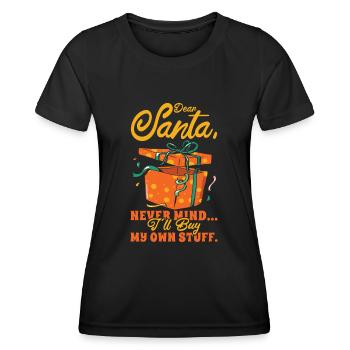 Lieber Weihnachtsmann Weihnachtsgeschenk-Feier - Frauen Funktions-T-Shirt - Schwarz - Vorne - AI Model Female 172 light (172cm)