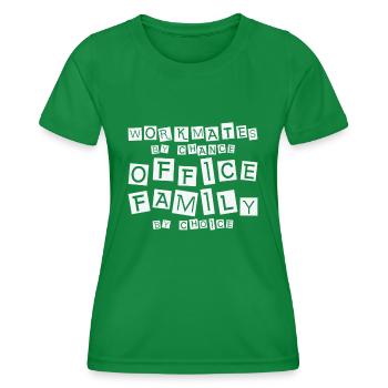 Collègue de travail Bureau Amis de la famille - T-shirt sport Femme - vert - Devant - AI Model Female 172 dark (172cm)