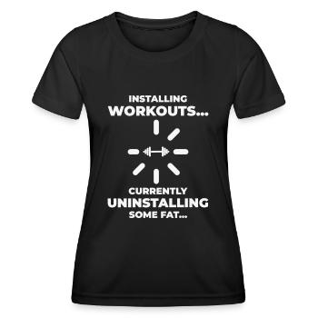 Installieren Workout Gym Lover Übung - Frauen Funktions-T-Shirt - Schwarz - Vorne - AI Model Female 172 light (172cm)