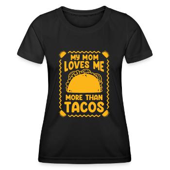 Tacos Mexican Foodie Burrito Nacho - Women's Functional T-Shirt - black - Front - AI Model Female 172 light (172cm)