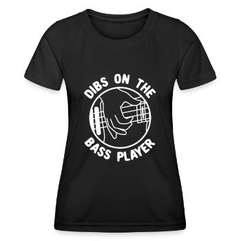 Bassgitarre Bassist Bassspieler Gitarrist - Frauen Funktions-T-Shirt - Schwarz - Vorne - AI Model Female 172 light (172cm)