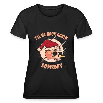 Vacances d’Halloween Bonhomme de neige effrayant - T-shirt sport Femme - noir - Devant - AI Model Female 172 light (172cm)