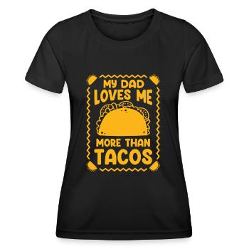 Tacos Mexican Foodie Burrito Nacho - Women's Functional T-Shirt - black - Front - AI Model Female 172 light (172cm)
