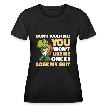 Moyenne Tortue Faune Propriétaire de tortue Moyenne - T-shirt sport Femme - noir - Devant - AI Model Female 172 light (172cm)