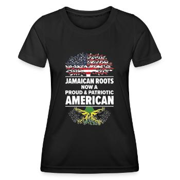 Geborener Jamaikaner Jamaika Amerikaner USA - Frauen Funktions-T-Shirt - Schwarz - Vorne - AI Model Female 172 light (172cm)