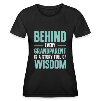 Ruhestand Leben Zitat Lektion Großeltern Weisheit - Frauen Funktions-T-Shirt - Schwarz - Vorne - AI Model Female 172 light (172cm)