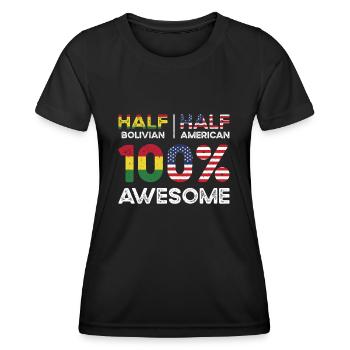 Half Bolivian Bolivia American USA Citizenship - Women's Functional T-Shirt - black - Front - AI Model Female 172 light (172cm)