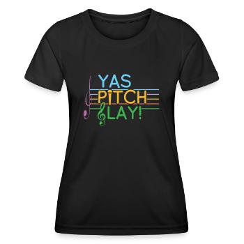 Opera Singer Vocalist Voice Pitch Choir Show - Women's Functional T-Shirt - black - Front - AI Model Female 172 light (172cm)