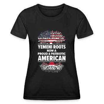 Geborener Jemenit Jemen Amerikaner USA - Frauen Funktions-T-Shirt - Schwarz - Vorne - AI Model Female 172 light (172cm)