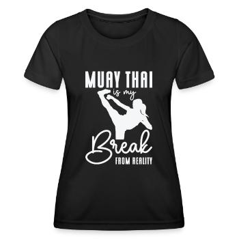 Muay Thai Trainer Kickboxing Instruktor Kampfsport - Frauen Funktions-T-Shirt - Schwarz - Vorne - AI Model Female 172 light (172cm)