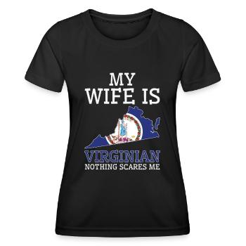 Nichts erschreckt mich Virginian Frau Virginia - Frauen Funktions-T-Shirt - Schwarz - Vorne - AI Model Female 172 light (172cm)