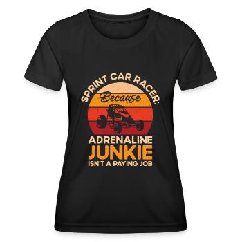Sprint Car Dirt Track Racing - Frauen Funktions-T-Shirt - Schwarz - Vorne - AI Model Female 172 light (172cm)