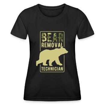 Bärenbeseitigung Techniker Bärenjagd Wildtierjagd - Frauen Funktions-T-Shirt - Schwarz - Vorne - AI Model Female 172 light (172cm)