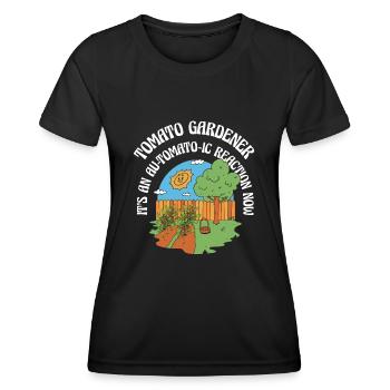 Tomato Gardening Lover Lustiger Gärtner - Frauen Funktions-T-Shirt - Schwarz - Vorne - AI Model Female 172 light (172cm)