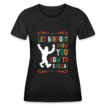 Cinco de Mayo Cryptozoology Bigfoot Fiesta Cryptid - Women's Functional T-Shirt - black - Front - AI Model Female 172 light (172cm)