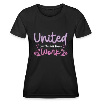 Unité entre les employés Travail de bureau - T-shirt sport Femme - noir - Devant - AI Model Female 172 light (172cm)