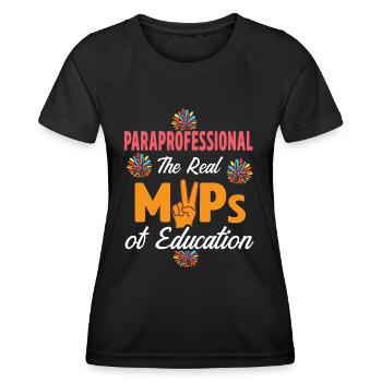 Paraprofessional Teacher Para Educator - Women's Functional T-Shirt - black - Front - AI Model Female 172 light (172cm)