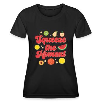 Vacances de Noël fruitées Saison hivernale saine - T-shirt sport Femme - noir - Devant - AI Model Female 172 light (172cm)