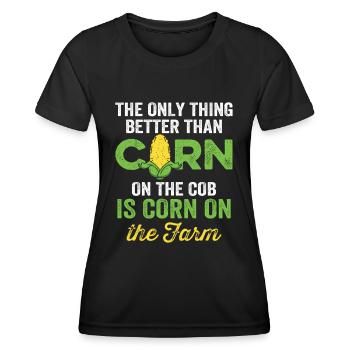 Corn Agriculture Crops Farming Farmer - Women's Functional T-Shirt - black - Front - AI Model Female 172 light (172cm)