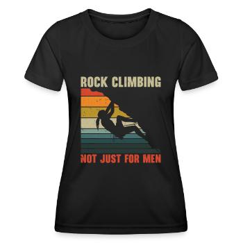 Journée internationale de la femme Mountain Retro Rock - T-shirt sport Femme - noir - Devant - AI Model Female 172 light (172cm)