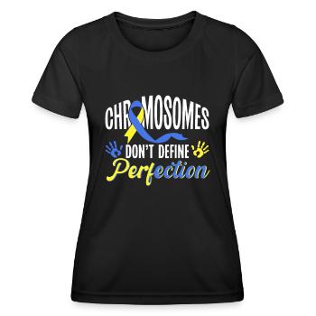 Welt-Down-Syndrom-Tag Bewusstsein für Autismus - Frauen Funktions-T-Shirt - Schwarz - Vorne - AI Model Female 172 light (172cm)