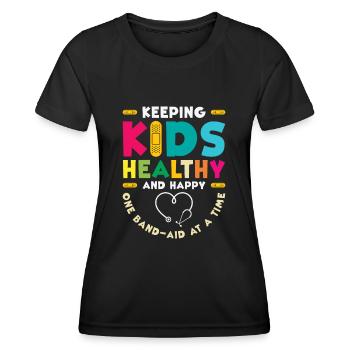 School Nurse Medical Nursing Nurse Appreciation - Women's Functional T-Shirt - black - Front - AI Model Female 172 light (172cm)