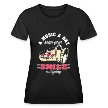 Meilleurs amateurs de musique de médecine Self-Care Mélomanes - T-shirt sport Femme - noir - Devant - AI Model Female 172 light (172cm)