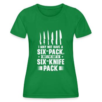 Messersammler Messer Sammeln - Frauen Funktions-T-Shirt - Kelly Green - Vorne - AI Model Female 172 dark (172cm)