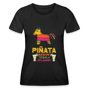 Cinco De Mayo Fête mexicaine de la Piñata Fiesta - T-shirt sport Femme - noir - Devant - AI Model Female 172 light (172cm)