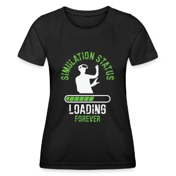Simulation Sci Fi Futuristisch Verschwörung - Frauen Funktions-T-Shirt - Schwarz - Vorne - AI Model Female 172 light (172cm)