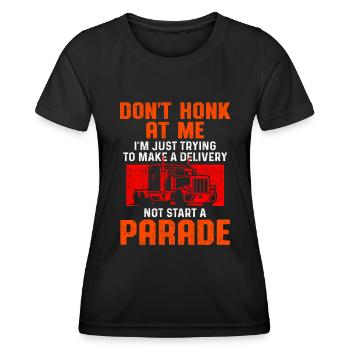 Truck Driver Trucker Driving - Women's Functional T-Shirt - black - Front - AI Model Female 172 light (172cm)