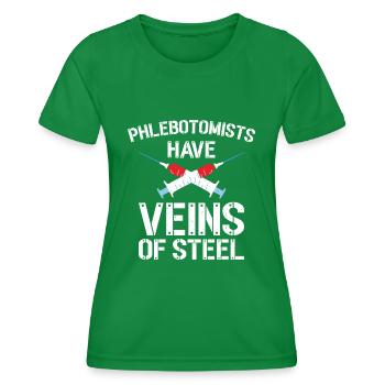 Phlebotomist Phlebotomie Krankenschwester Tech - Frauen Funktions-T-Shirt - Kelly Green - Vorne - AI Model Female 172 dark (172cm)