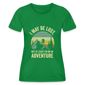 Wandern Camping Bergwanderer - Frauen Funktions-T-Shirt - Kelly Green - Vorne - AI Model Female 172 dark (172cm)