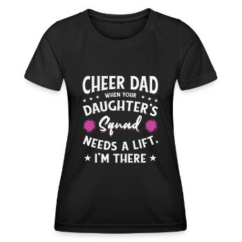 Cheerleader Proud Cheer Dad Cheerleading - T-shirt sport Femme - noir - Devant - AI Model Female 172 light (172cm)
