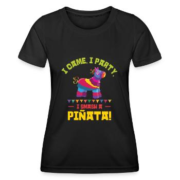 Cinco De Mayo Fête mexicaine de la Piñata Fiesta - T-shirt sport Femme - noir - Devant - AI Model Female 172 light (172cm)