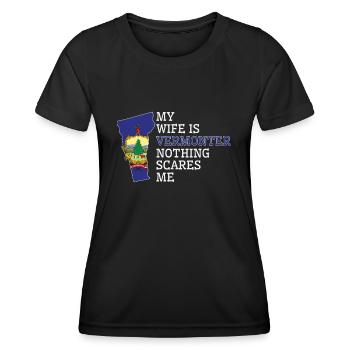 Nothing Scares Me Vermonter Wife Vermont - Women's Functional T-Shirt - black - Front - AI Model Female 172 light (172cm)